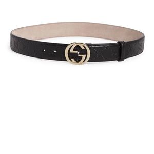 Gucci interlocking GG leather belt